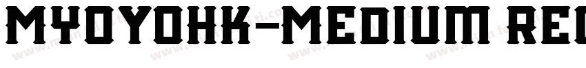 MYoyoHK-Medium Regul字体转换